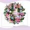 20" Spring/Summer Wreaths for Front Door, Artificial Floral Wreath with Daisies Carnations Wildflowers Eucalyptus Hello Spring Sign for Wall Window Farmhouse Party Holiday Home Décor
